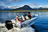 Mercury and Quintrex runabout with family