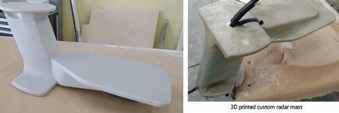 3d printed custom radar mast